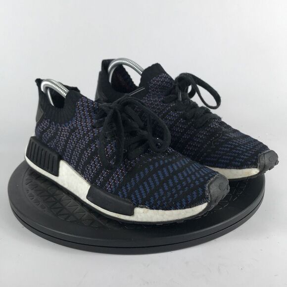Adidas NMD R1 STLT Primeknit Blue Athletic Running Shoes AC8326 Women’s Size 9 - Picture 3 of 12